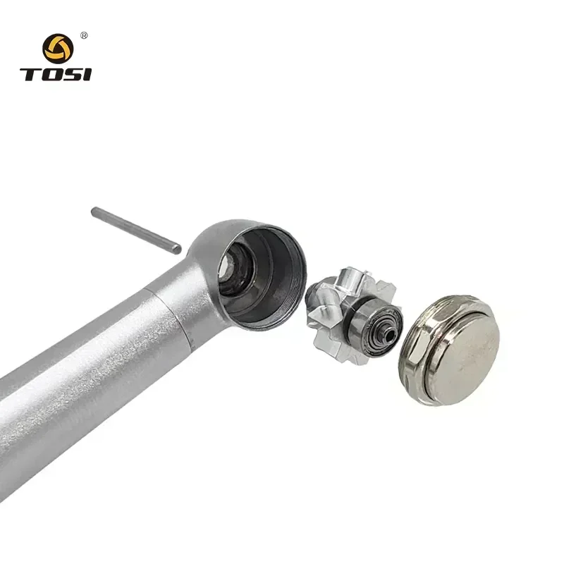 4Pcs/Kit LED High Speed Dental Handpiece Low Speed Kits With Lights E-generator Push Button 3 Water Spray 2/4 Holes