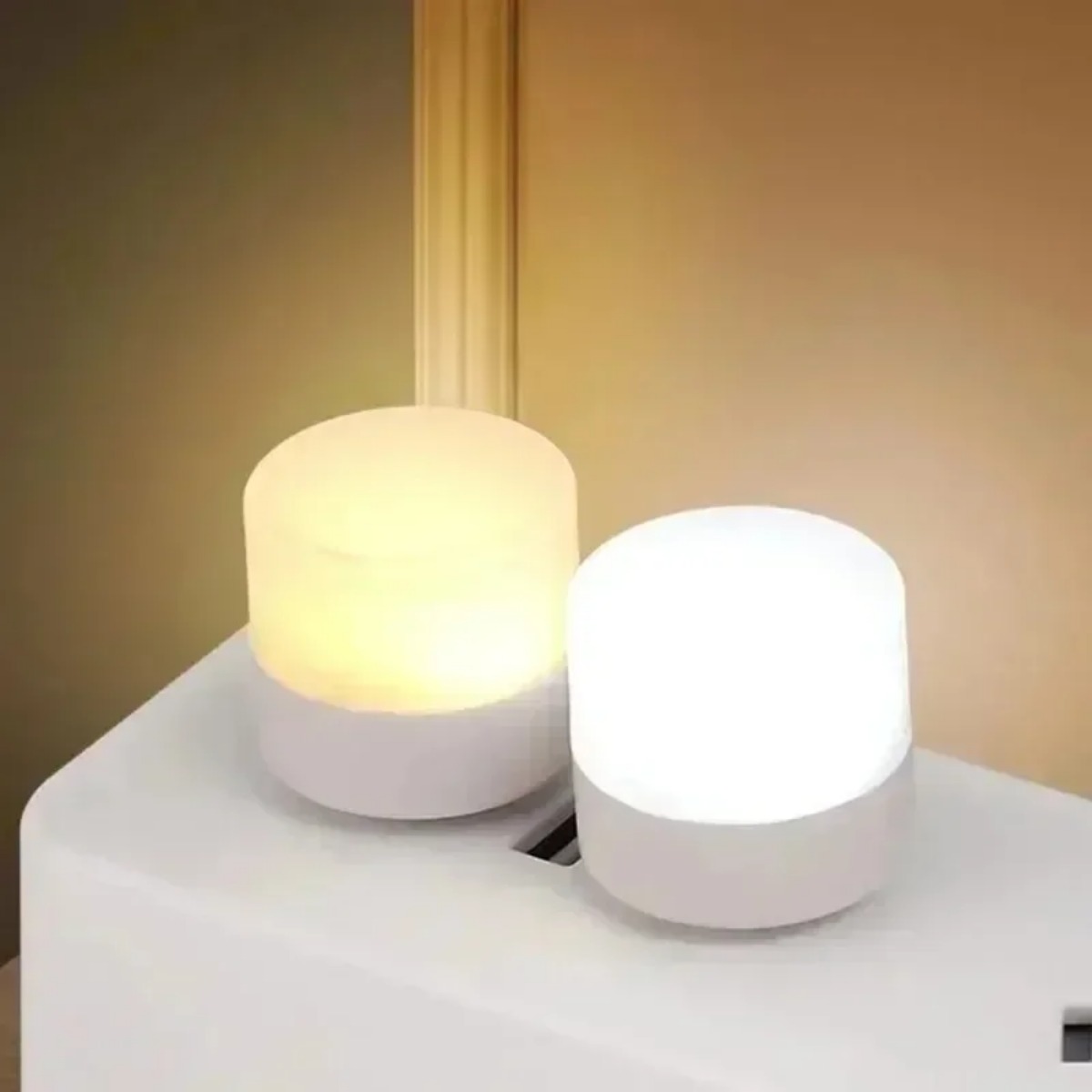 USB 야간 조명 미니 LED USB 플러그 램프, 보조배터리 충전 USB 책 조명, 원형 독서 눈 보호 램프, LT019, 50-5 개