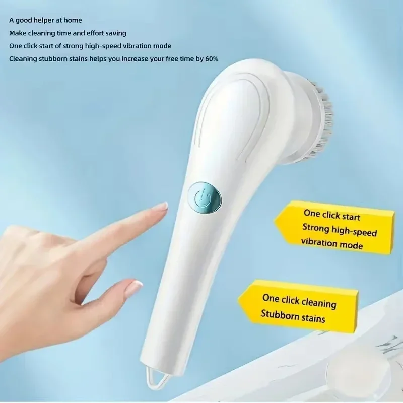 Xiaomi MIJIA-cepillo de limpieza eléctrico 5 en 1, herramienta de limpieza inalámbrica de mano multifuncional, recargable por USB, para baño y cocina
