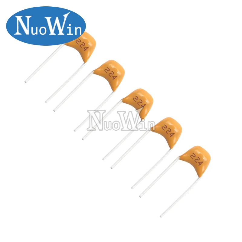 Condensador cerámico monolítico de 100 piezas MLCC, 10PF 22PF 100PF 1NF 2.2NF 4.7NF 10NF 22NF 100NF 0,1 UF 1UF 2,2 UF 10UF 50V P = 5,08mm