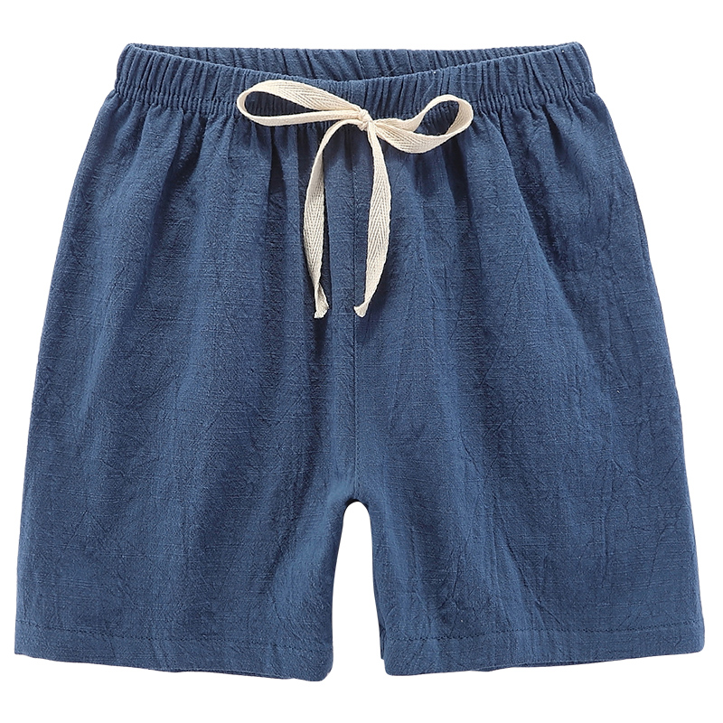 Pantalones cortos de algodón y lino para niños y niñas, Shorts holgados de Color caramelo, informales, cómodos, de 2 a 10 años