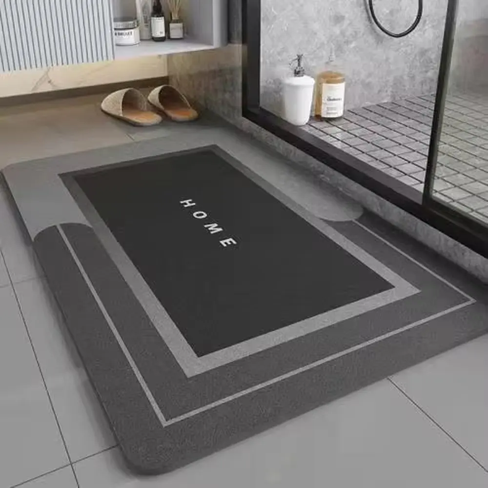 VIKAMA Alfombrillas y alfombrillas de baño modernas de barro de diatomeas: fáciles de limpiar, activar la separación en seco y húmedo, agradables estéticos