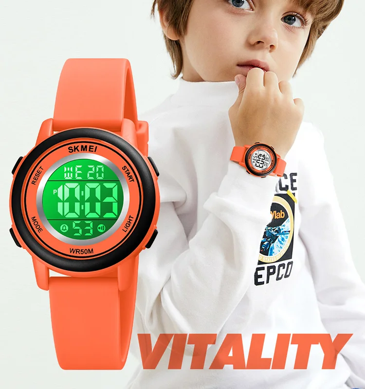 SKMEI 1721 カラフルな Led 子供デジタル腕時計防水アラーム子供腕時計モントルランファン少年少女スポーツキッズ腕時計