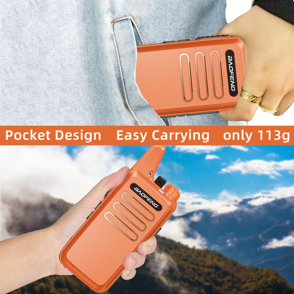2X Baofeng BF-T20 Mini Walkie Talkie USB Lade UHF Tragbare Radio Für BF-888S KD-C1 Handheld Zwei Weg Radio für Hotel