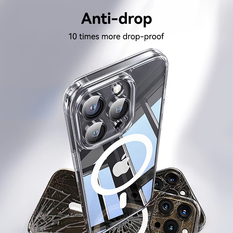 Joyroom Magnetische Hülle für iPhone 16 15 Pro Max Hülle Transparente Abdeckung für iPhone 16 Wireless Charger Magnetabdeckung Anti Gelb