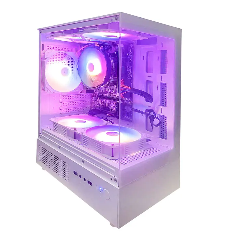 Aotesier Gaming PC With AMD A8-7680 Processor/16 GB RAM/512G SSD/Windows 11 Home with AMD Radeon R7 Graphics white pc gamer