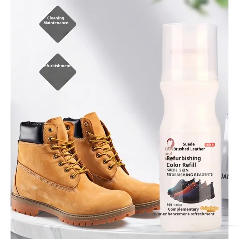 Zapatos de cuero de ante, reacondicionamiento especial, aceite líquido, cuidado, limpieza, renovación de cuero de gamuza, tóner, limpieza de zapatos de cuero de gamuza