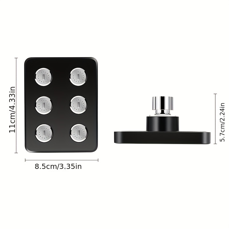 Cabeça de chuveiro de parede supercarregada, cabeça de chuveiro giratória com spray superior, atualize seus acessórios de banheiro