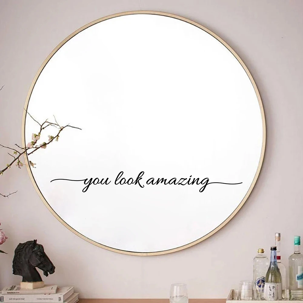Bạn Xem Amazing Gương Decal Vinyl Decal Dán Phòng Tắm Trang Trí Truyền Cảm Hứng Cho Động Lực Trích Dẫn Miếng Dán Lắp Phòng Trang Trí Phòng Ngủ