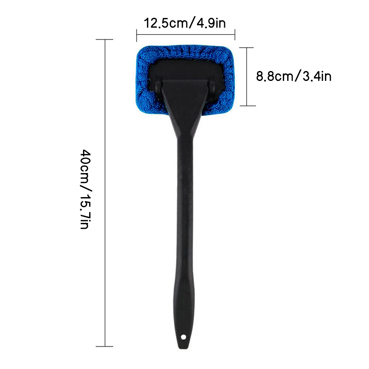 Kit per la pulizia dei finestrini dell'auto Spazzola per la pulizia con manico lungo in fibra ultra fine Panno per la pulizia specifica del vetro interno Strumento riutilizzabile