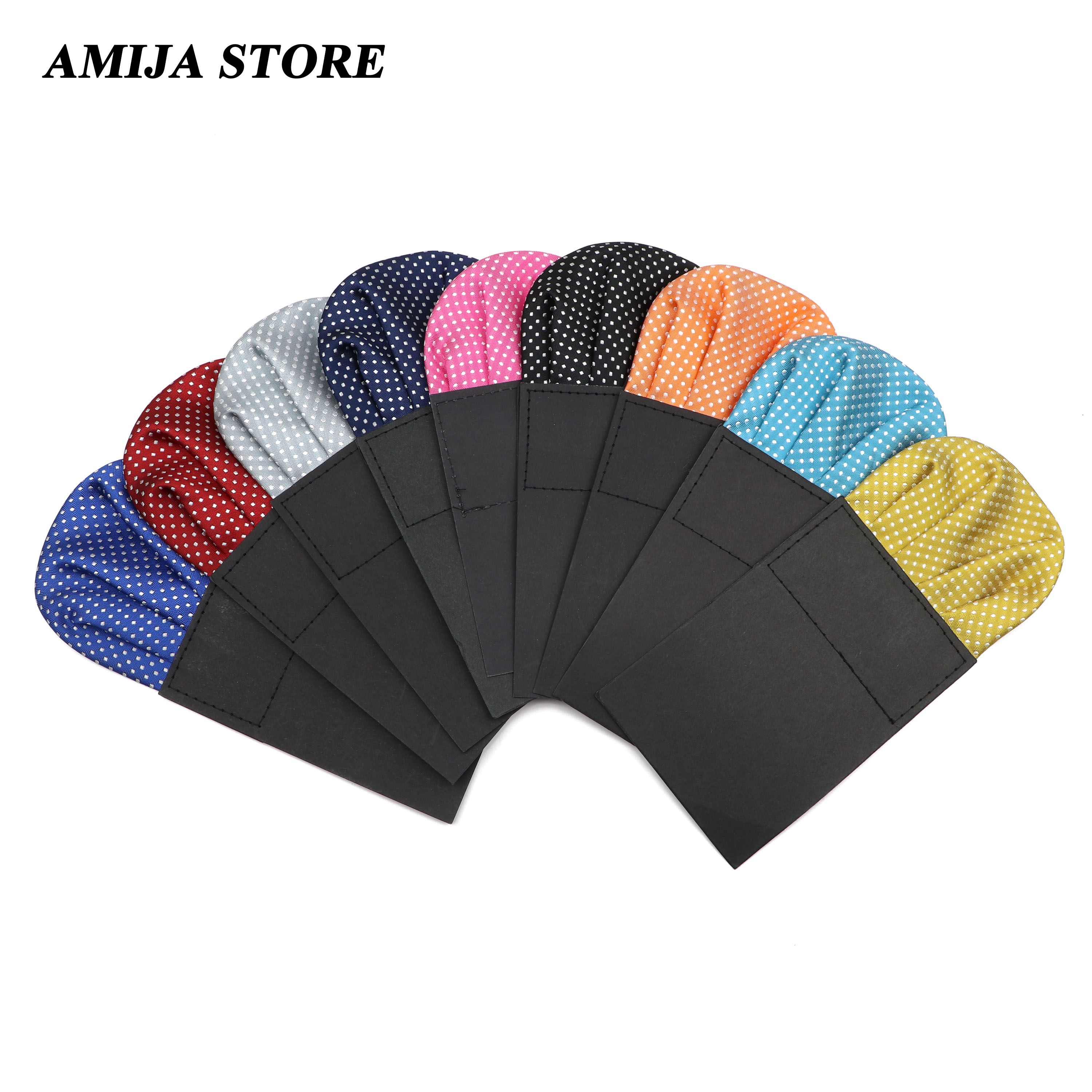 Satin Chấm Bi Tay Cho Người Phù Hợp Với Acceossories Trước Gấp Gọn Bỏ Túi Vuông Thời Trang Khăn Tắm Cho Đám Cưới Kinh Doanh Ngực Quý Ông