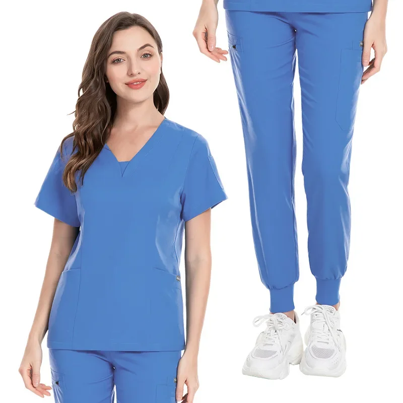 Hochwertige medizinische Uniformen für Damen, OP-Kittel-Sets, Pflegezubehör, Krankenhaus, Schönheitssalon, Spa, Arbeitskleidung, Anzug, OP-Kittel