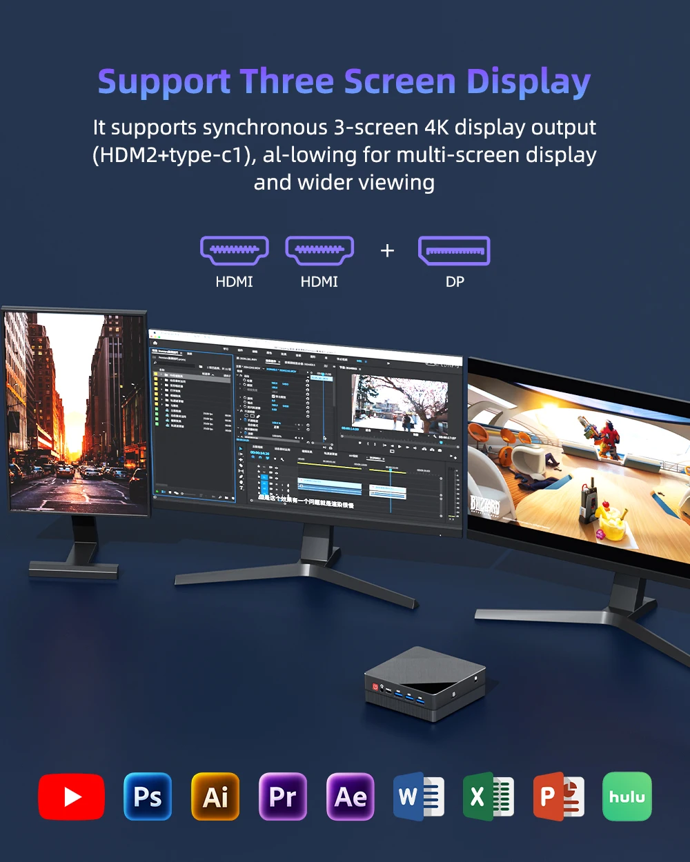ZXIPC AMD Ryzen5 4500U 5300U 5400U Mini PC Computer Gaming  32GB DDR4 512GB/1TB SSD Desktop Mini Computer WiFi6 NUC gaming pc