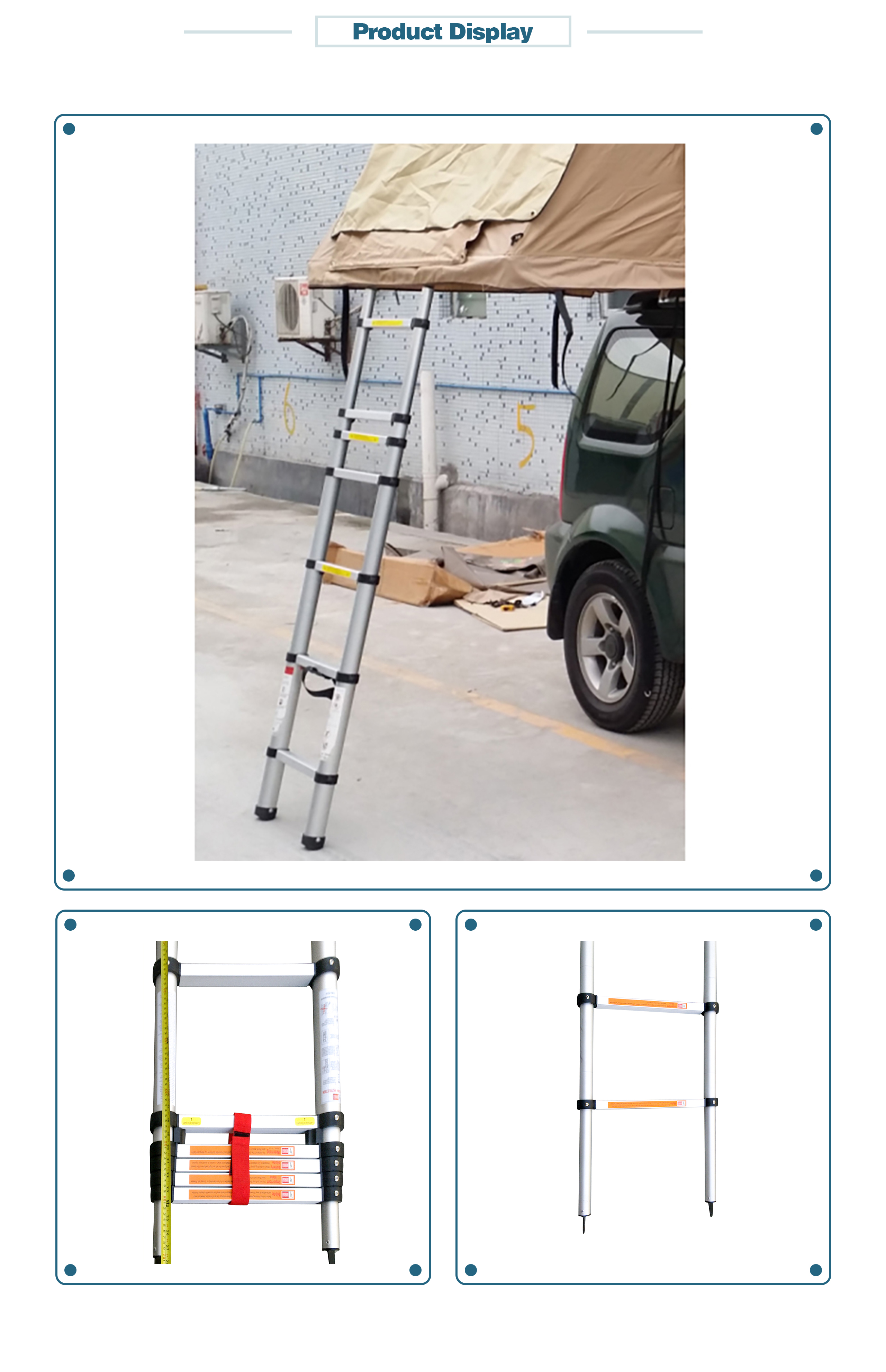 Tent Ladder 4x4 Exterior Accessories Aluminum Extension Type Ladder