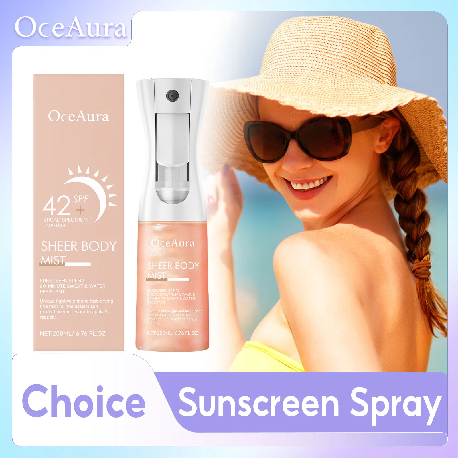 Facial Sunscreen Spray Strong Moisturizing Rapid Absorption Refreshing Not Sticky Isolate Uv Anti Oxidation Body Sunblock Cream
