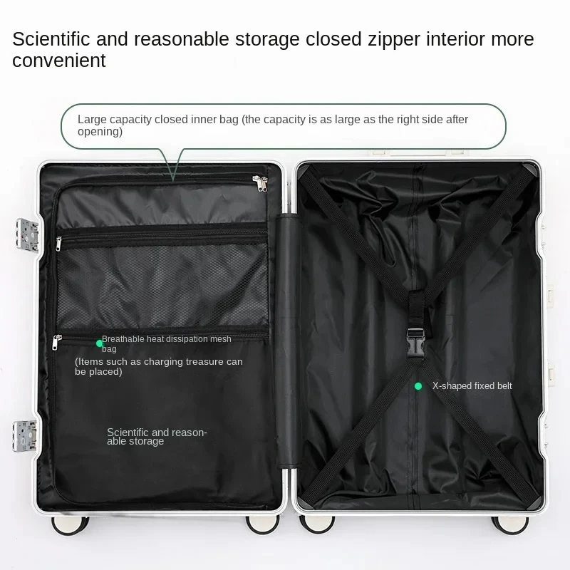 Rolling Bagagem Trolley Case, Mala de Viagem, Universal Roda, bagagem de Mão com suporte para copos, Boarding Case, 20 ", 22", 24 ", 26"