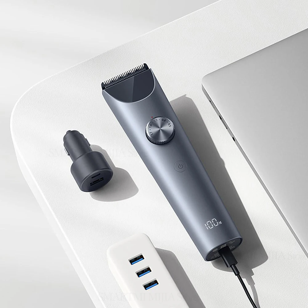 XIAOMI MIJIA Tondeuse 2-snijmachine Trimmer Professionele tondeuse Mes van titaniumlegering Oplaadbare kapper Scheerapparaatsnijder