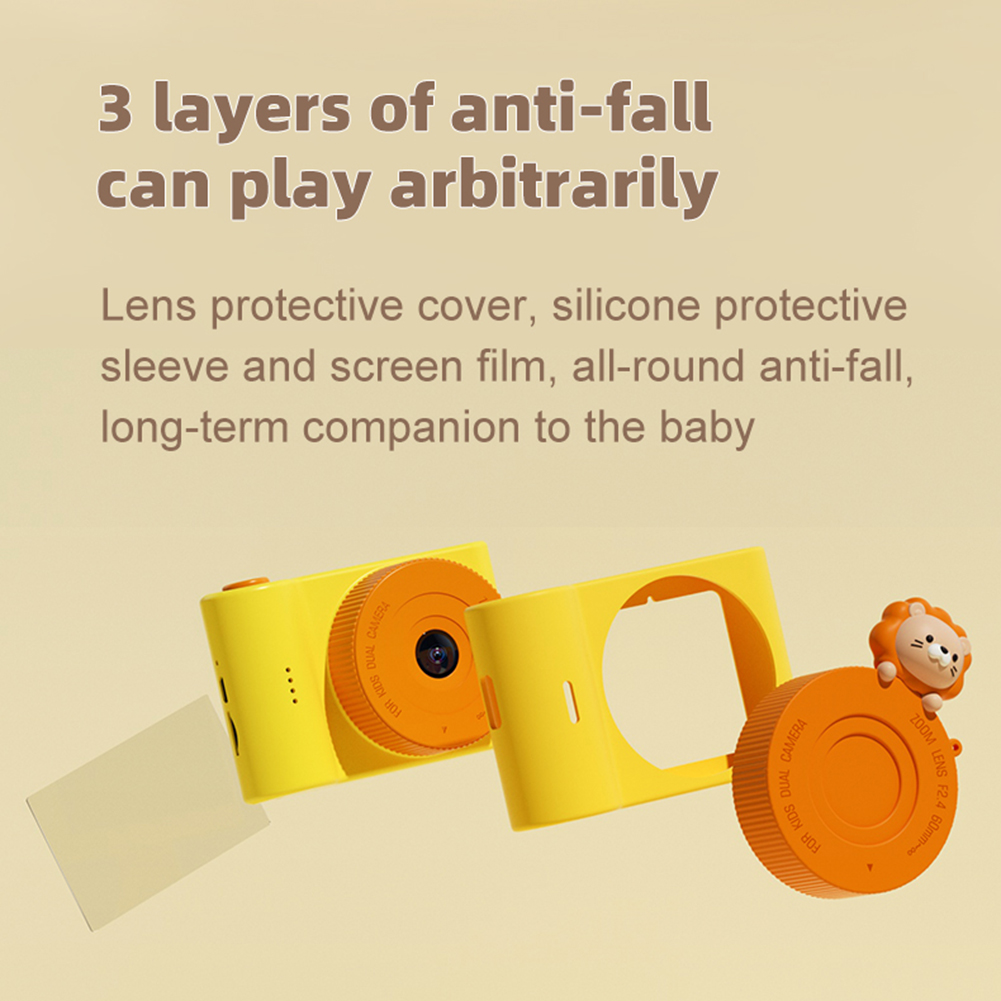 Cámara digital de 48MP para niños, videocámara de juguete con pantalla IPS de 3 pulgadas, HD, bonita, regalo de cumpleaños