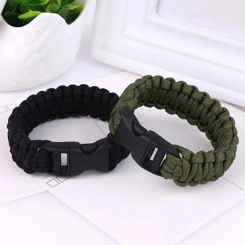 Pulsera de supervivencia Paracord de siete núcleos de 23cm/9 pulgadas para herramienta de acampada de Escape de emergencia al aire libre con diseño de cuerda trenzada