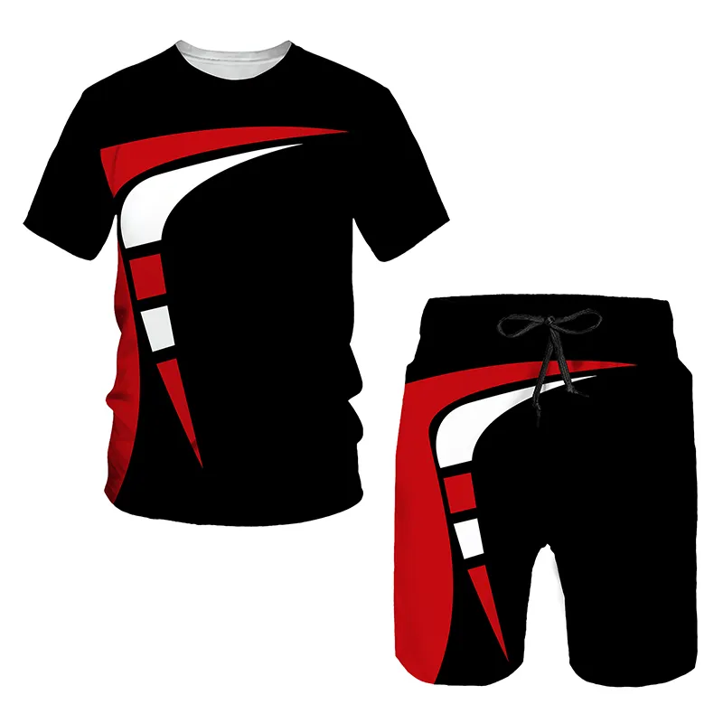 Sommer Männer Trend Trainings anzüge Mode Harajuku O-Ausschnitt Kurzarm übergroße T-Shirt Freizeit Shorts 2 Stück Outfit Outdoor-Sport-Sets