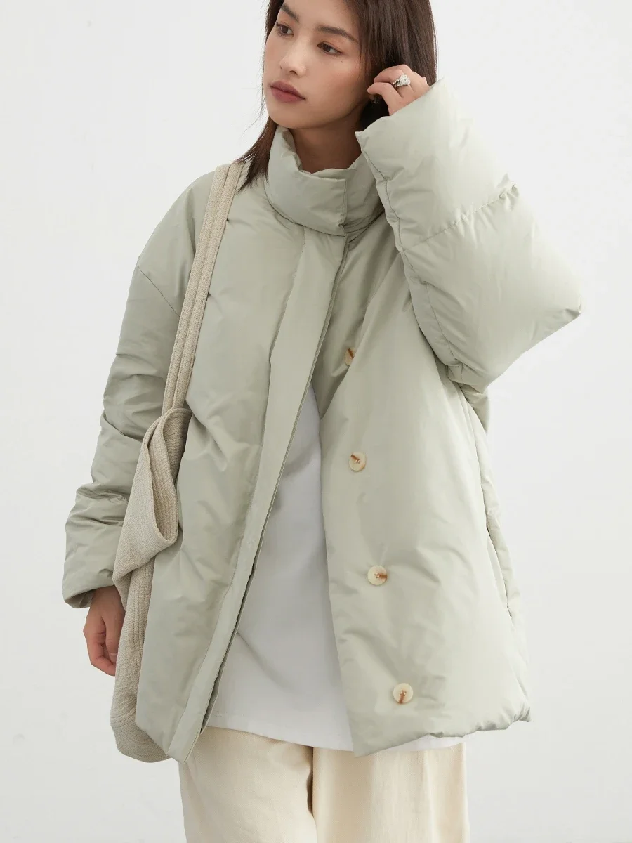 แจ็กเก็ตขนเป็ด90% ลำลองสำหรับผู้หญิง, เสื้อแจ็คเก็ตลำลองผู้หญิงสไตล์เกาหลีแบบเสื้อขนเป็ดเสื้อแจ็คเก็ตทรงหลวมเสื้อแจ็คเก็ตฤดูใบไม้ร่วงฤดูหนาว2023สำหรับผู้หญิง