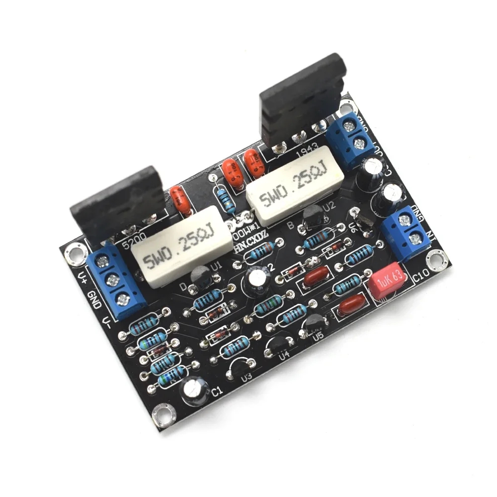 2SC5200+2SA1943 หลอด 100W DC 35V Mono Channel เครื่องขยายเสียงไฮไฟ Board