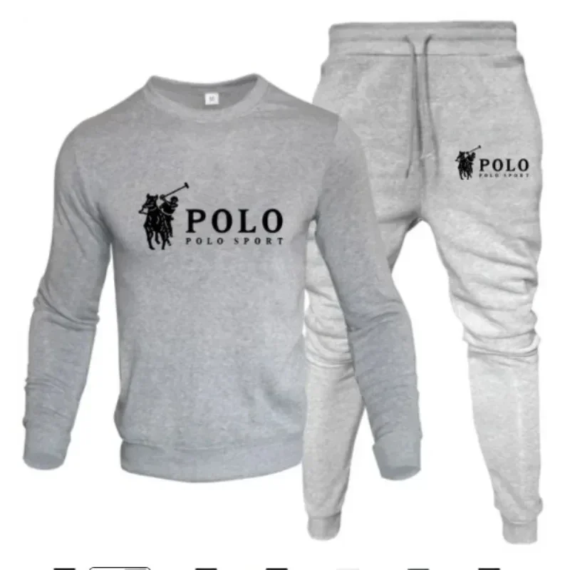 Herren-Herbst- und Winter-Sets aus Rundhals-Sweatshirts und Jogginghosen, Herbst- und Wintermode, Outdoor-Fitness und Freizeit