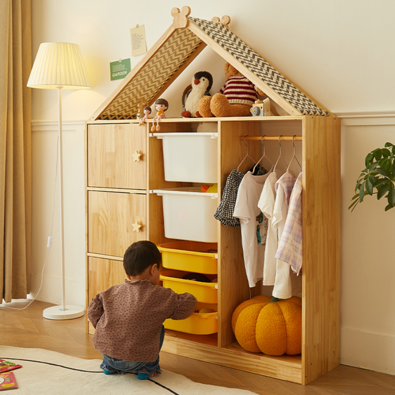 子供用キャビネット棚、サイドボードワードオーガナイザー、クローゼットハンガー、かわいいクローゼット、ルーム家具、cy50cw