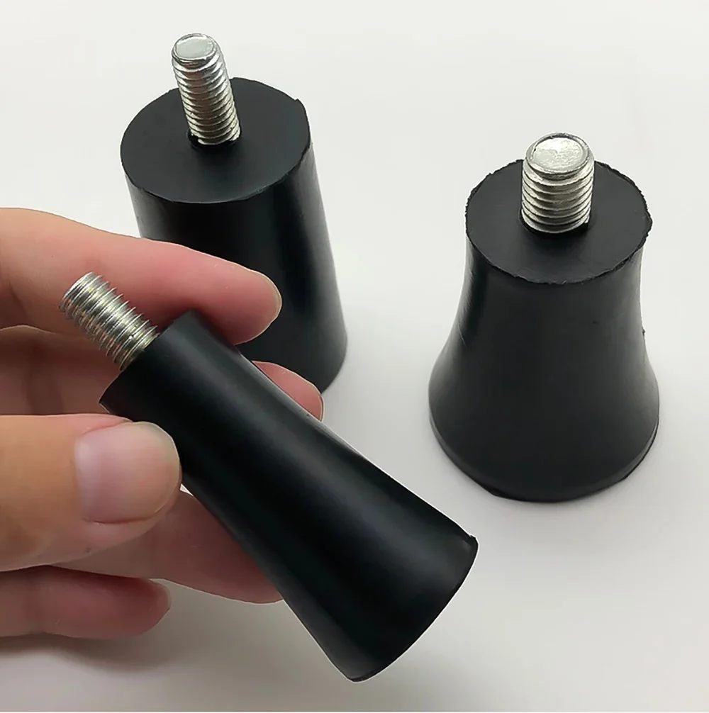 4 pçs m6 m8 borracha ajustável pés almofada com parafuso cadeira de mesa balck nivelamento pé almofada móveis perna anti-choque protecti