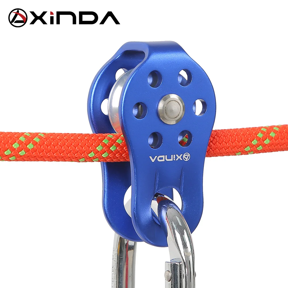 XINDA Đá Ròng Rọc Cố Định Sideplate Đơn Sheave Ròng Rọc Cứu Sinh Dụng Cụ Cao Altitud Traverse Lôi Gear