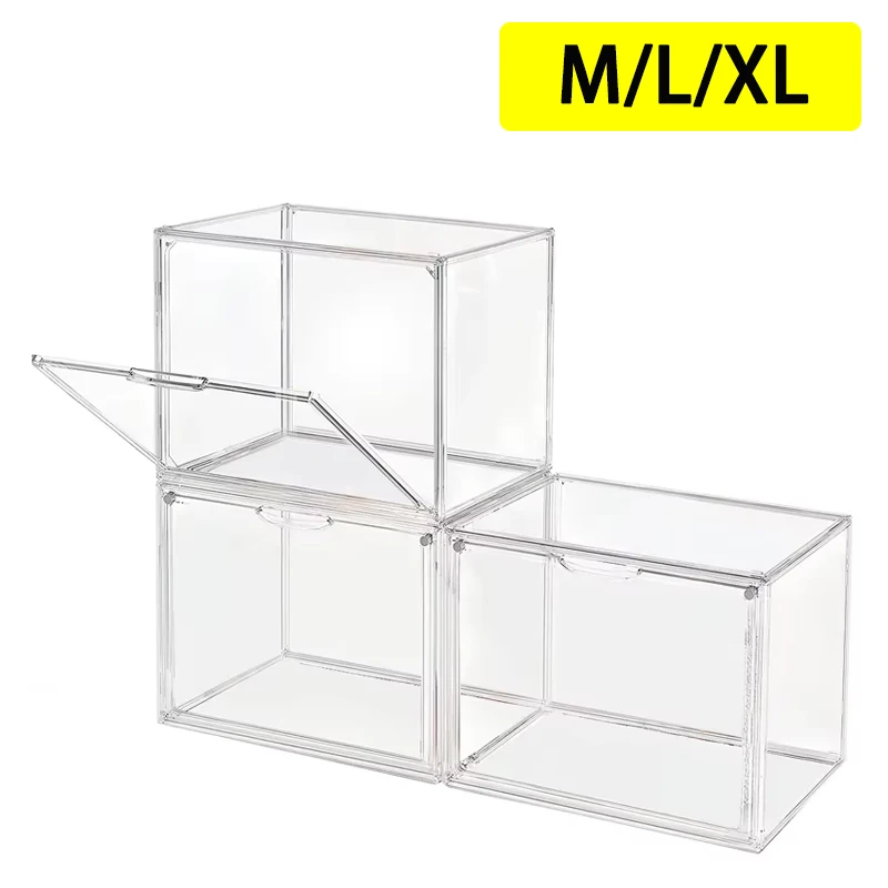 Nueva caja organizadora de almacenamiento de gran capacidad para figuras, caja acrílica, caja ciega transparente, escaparate, organizador de maquillaje para bolsa