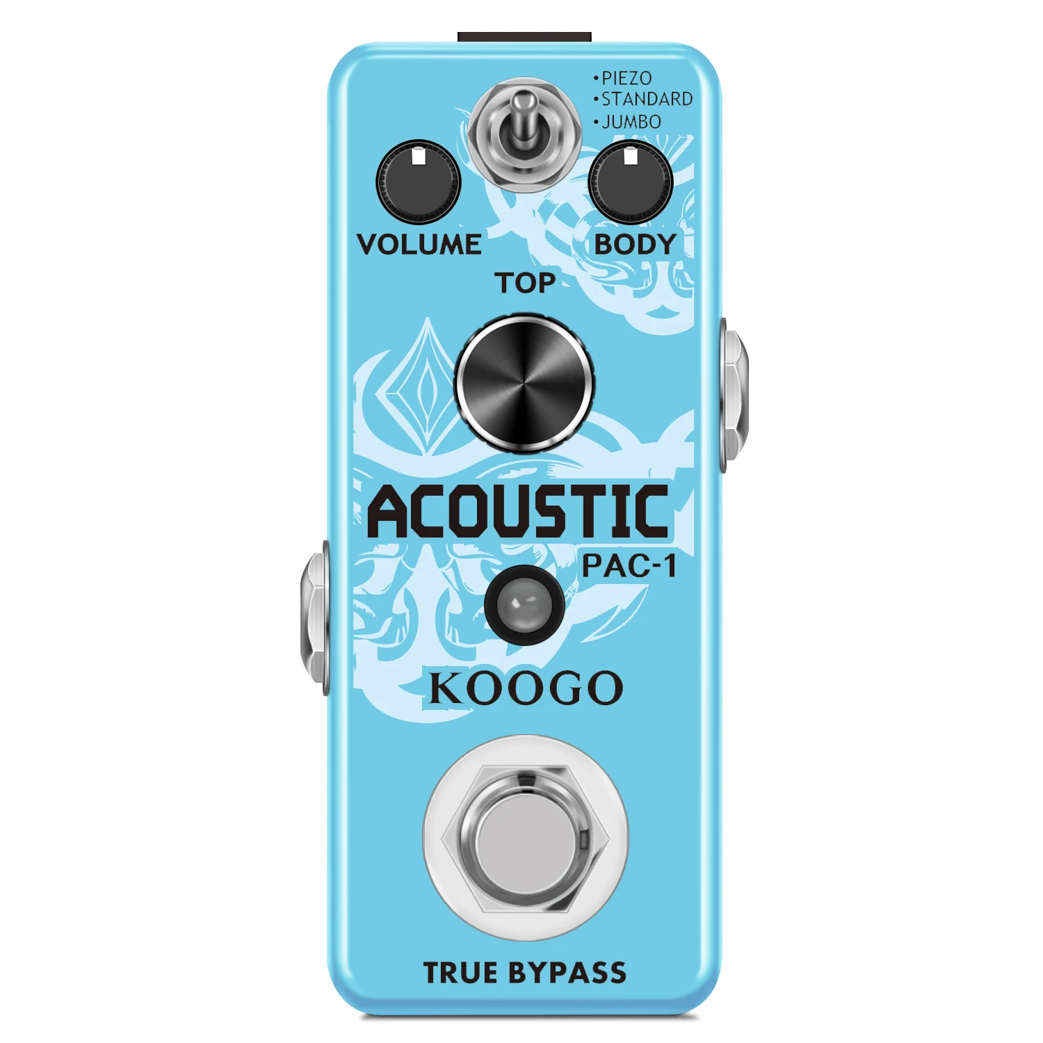Koogo Acoustic Guitar Pedal  Analog AC Stage Pedals Acoustic Simulator Guitar Pedal Pizeo Standard Jumbo 3 Modes True Bypass