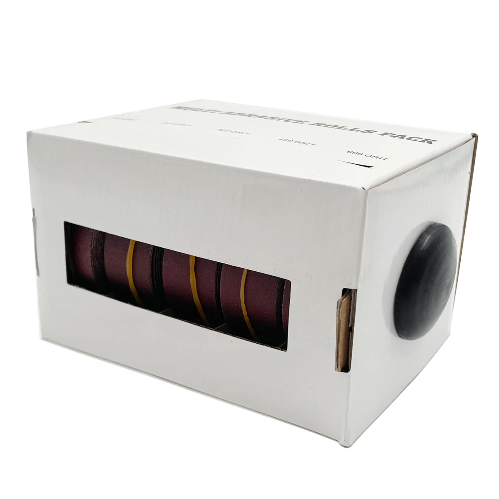 5 Cuộn Xay Giấy Nhám Khô Xay Emery Băng Chà Nhám Drawable Giấy Nhám Kèm Hộp Đựng Vải