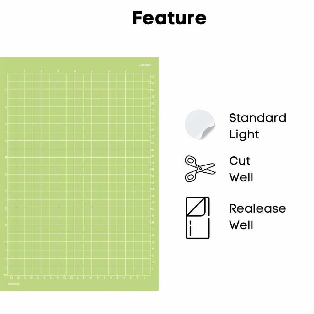 Tapete de corte de 8,5 "x 12" para Cricut Joy Xtra (StandardGrip, LightGrip, StrongGrip 3 Tapetes), esteiras de corte adesivas variadas para Cricut