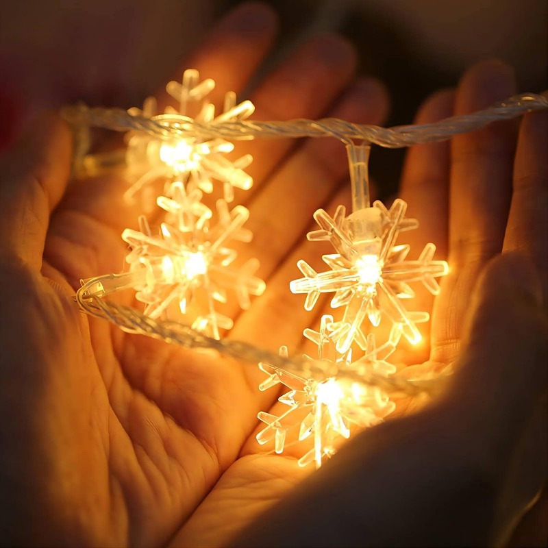 10/20/80 Leds Schneeflocke String Girlande Lichterkette USB/Batterie Betrieben Weihnachtsbaum Urlaub Neujahr Schlafzimmer Dekoration lampen