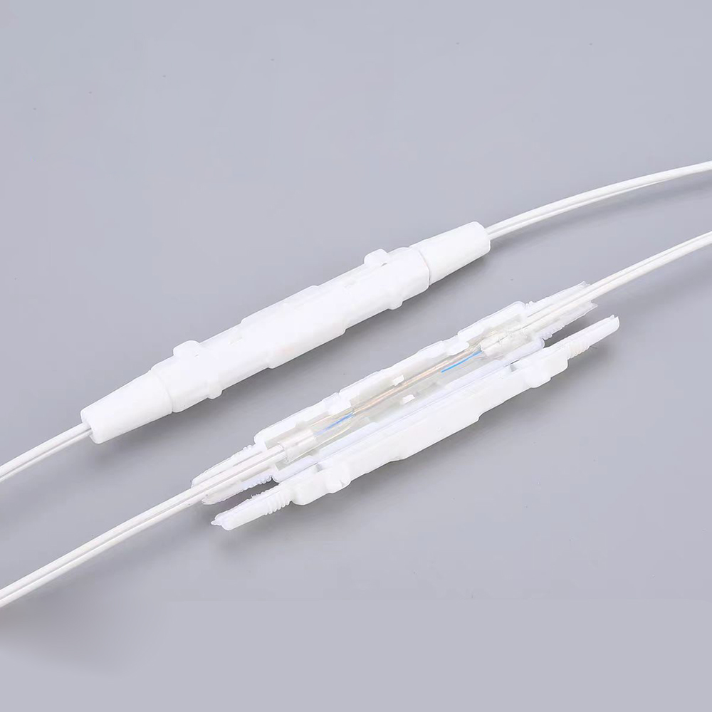 50 Stück/100 Stück Glasfaser-Fusionsschutz, runde Box, schwarz/weiß, für Drop-Kabel, Glasfaser, verschmolzen, rund