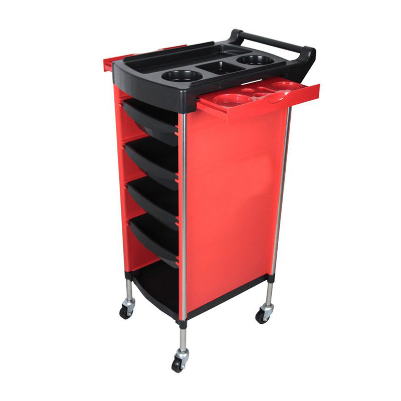 Hairdressing Trolley, Hair Salon Perm and Dyeing Tool Trolley, Stainless Steel Barber Shop Six-layer Large-capacity Storage