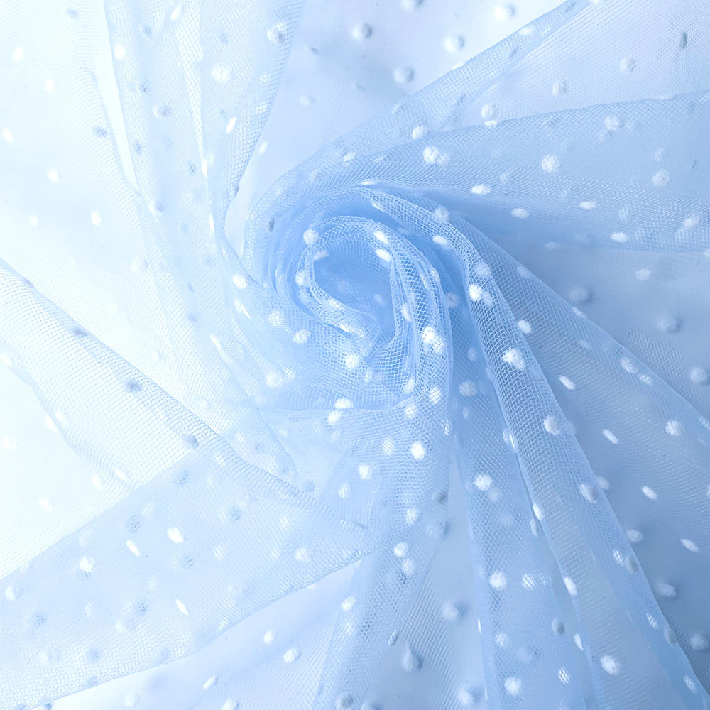 90x155cm Beflockte Dot Mesh Tüll Stoff Hohe Elastische DIY Mädchen Sommer Kleid Hemd Abendkleid Kopfbedeckungen Materialien party Dekorative
