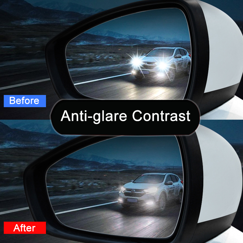 2PCSRainproof Car Rearview Mirror Sticker Anti-fog Window Foil Clear Protective Film Rain Shield Motorcycle Protective Soft Film