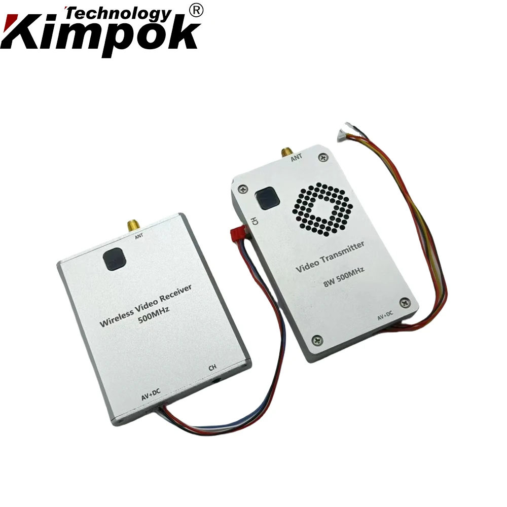 Transmissor e receptor de vídeo sem fio 500Mhz 8W Fpv Link de vídeo com 8 canais