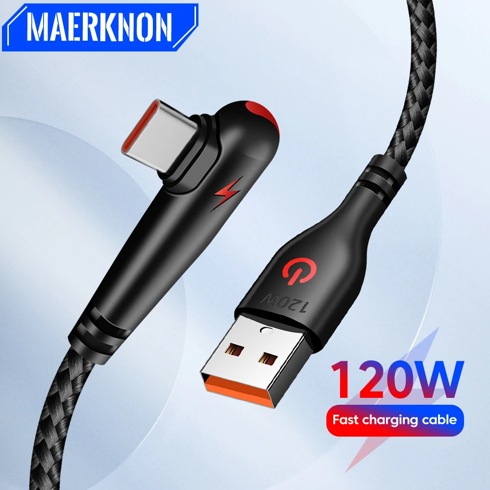 Cavo di ricarica rapido USB PD da 120 W Tipo C Cavo di ricarica rapida per iPhone Huawei Xiaomi Samsung 6A Cavo dati per caricabatterie USB C