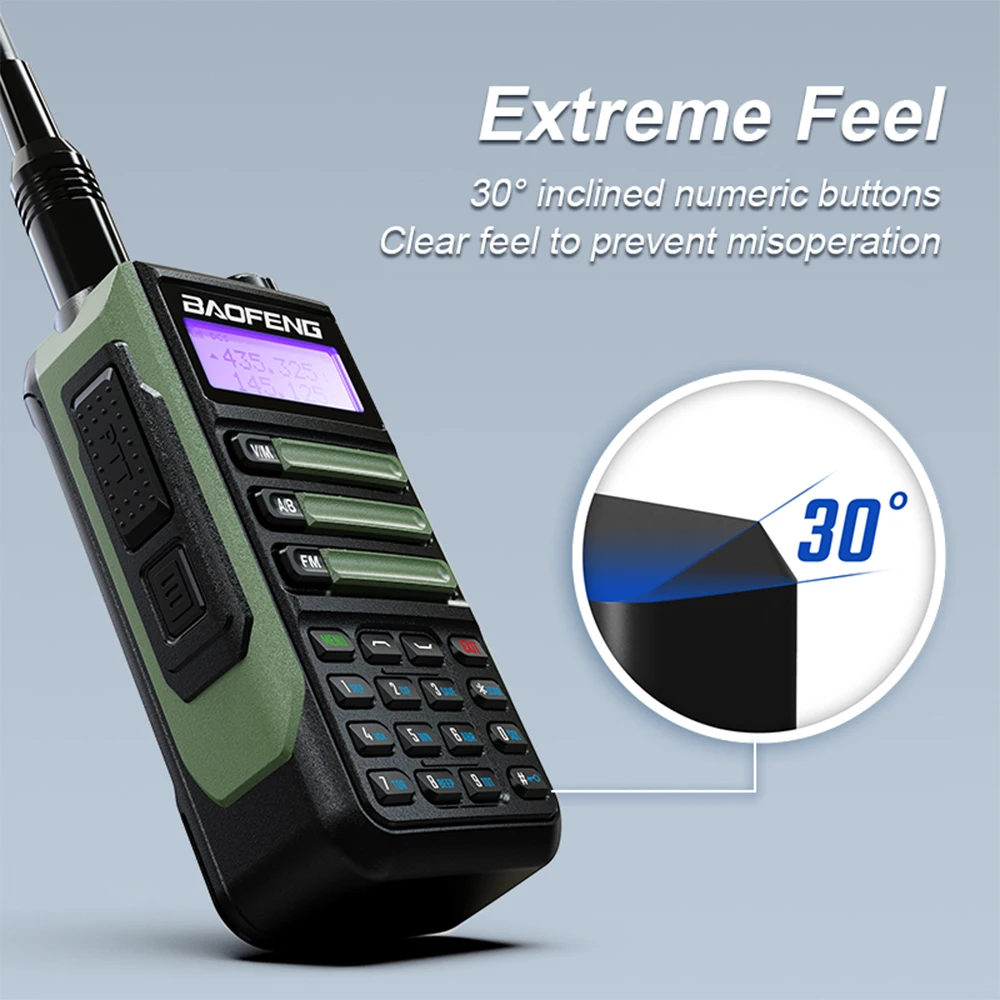 Baofeng UV-16 PLUS 10 W Walkie-Talkies VHF UHF Dual Band Zwei-Wege-Radio USB-Ladegerät Wasserdichtes Dualband-Amateurfunk mit großer Reichweite