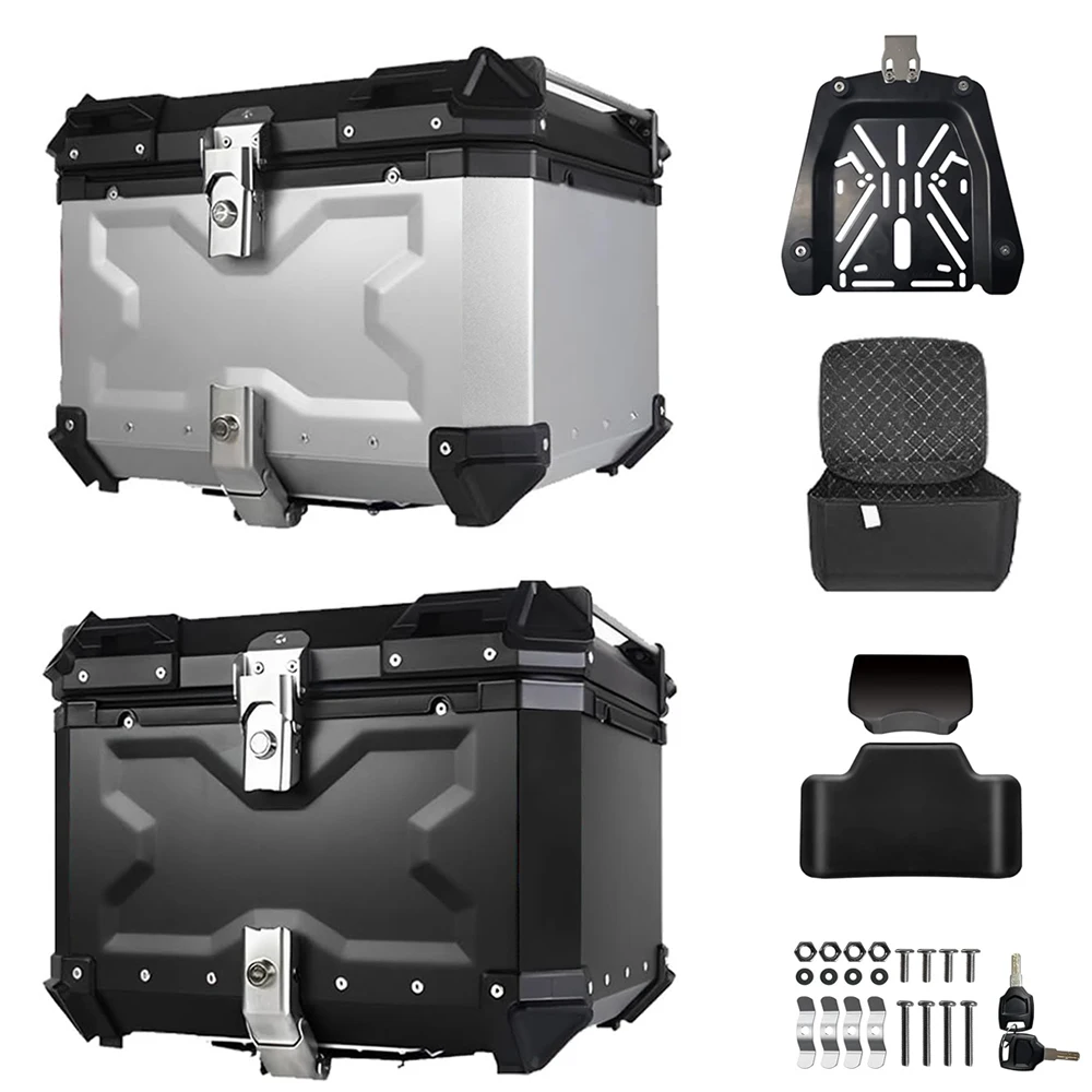 Caja trasera para motocicleta, maletero de 55L, fundas de herramientas universales para equipaje trasero superior para BMW R1200GS R1250GS F850GS 1200 GS LC ADV