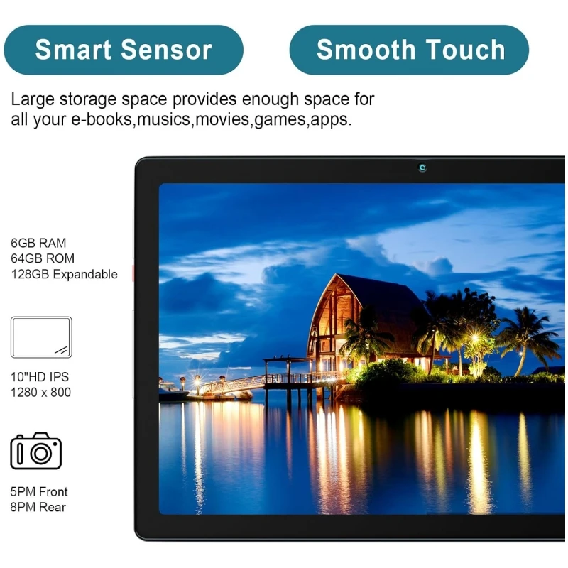 ขายร้อน 10.1 นิ้ว Android 13 แท็บเล็ต 2GB RAM 64GB ROM SC7731 Quad-Core Dual Camera1280x800 IPS HD จอแสดงผล WIFI Type-C 5000mAh