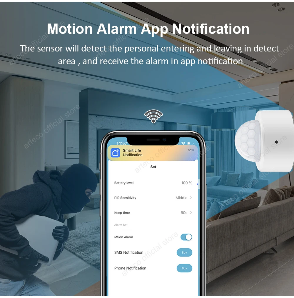 Tuya Zigbee-Detector de movimiento PIR, Sensor de luz Lux de cuerpo humano inteligente, alarma de seguridad infrarroja, sensores de movimiento, compatible con asistente de hogar