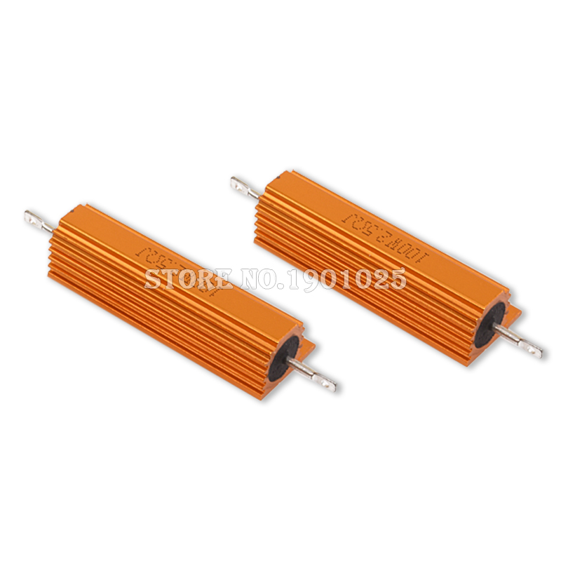 Nova rx24 alumínio power metal caso escudo resistor wirewound bxv 50w 100w 0.01r ~ 100k 1 6 8 10 20 200 500 1k 10k resistência ohm