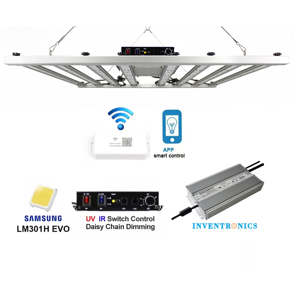 2025 ล่าสุด 240W 320W 480W 600W 720W 1000W Samsung LM301H EVO V5 LED Grow light Bar APP Smart controller