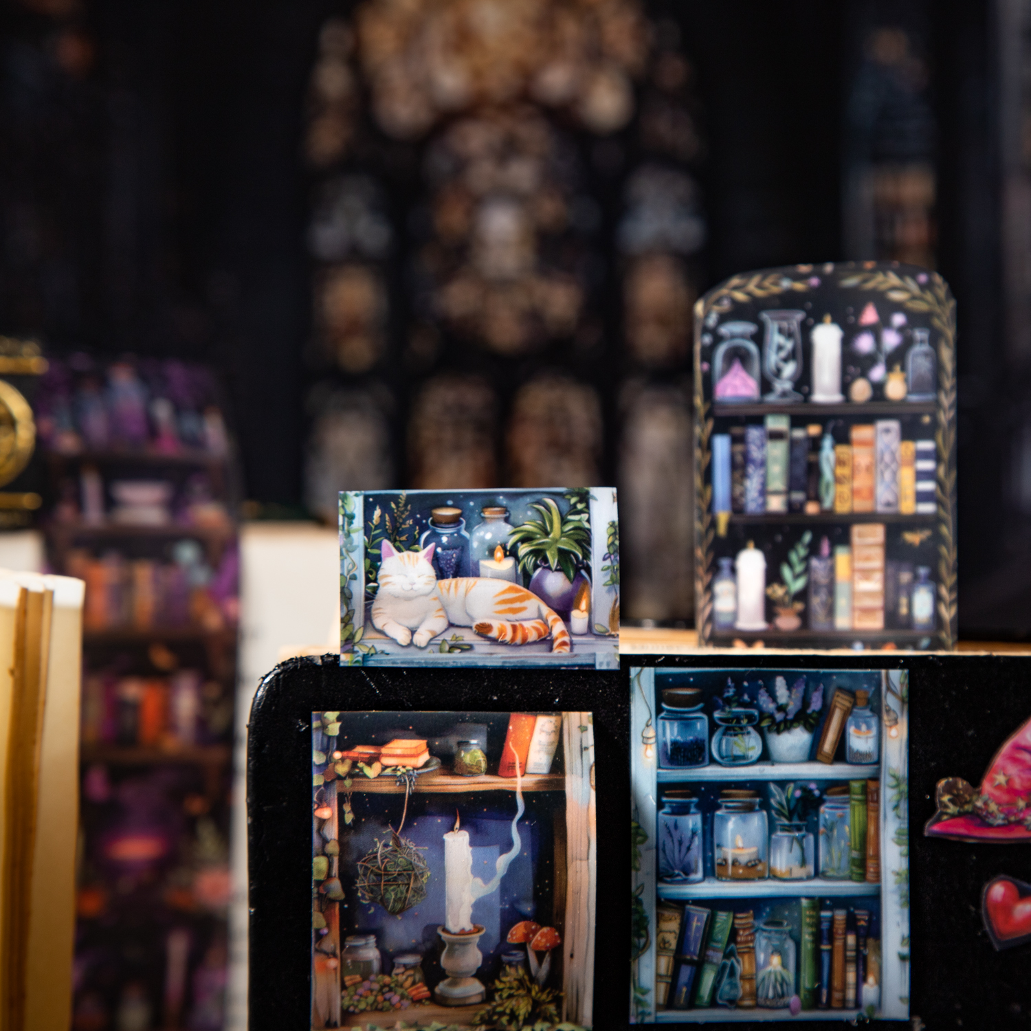 2m/Roll Magic Bookcase PET Tapes Scrapbook Handbook Tape Material Background Decorative Collage Adhesives Aesthetic Stationery