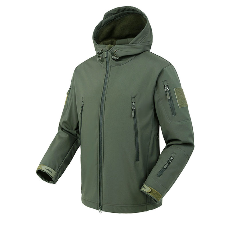Chaquetas militares de piel de tiburón con concha suave para hombre, chaqueta táctica impermeable a prueba de viento, chaquetas de combate del ejército, abrigos Bomber con capucha para hombre