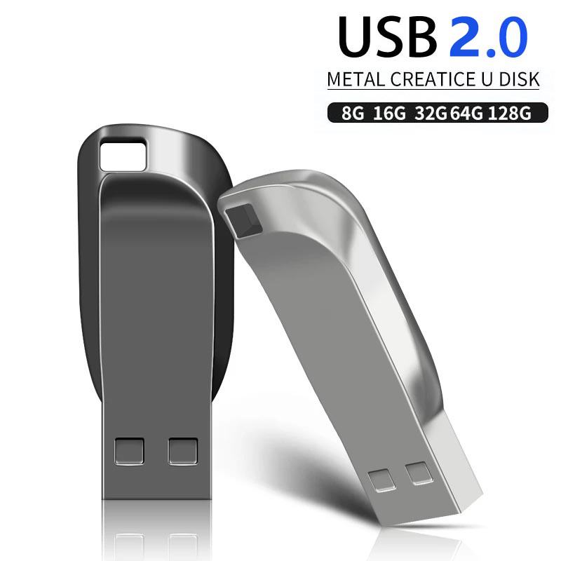 Nueva unidad Flash USB 2,0 128GB 64GB 32GB 16GB 8GB Metal 2,0 Pendrive USB Pen Drive 2,0 de alta velocidad 8GB 16GB 32GB 64GB 128GB
